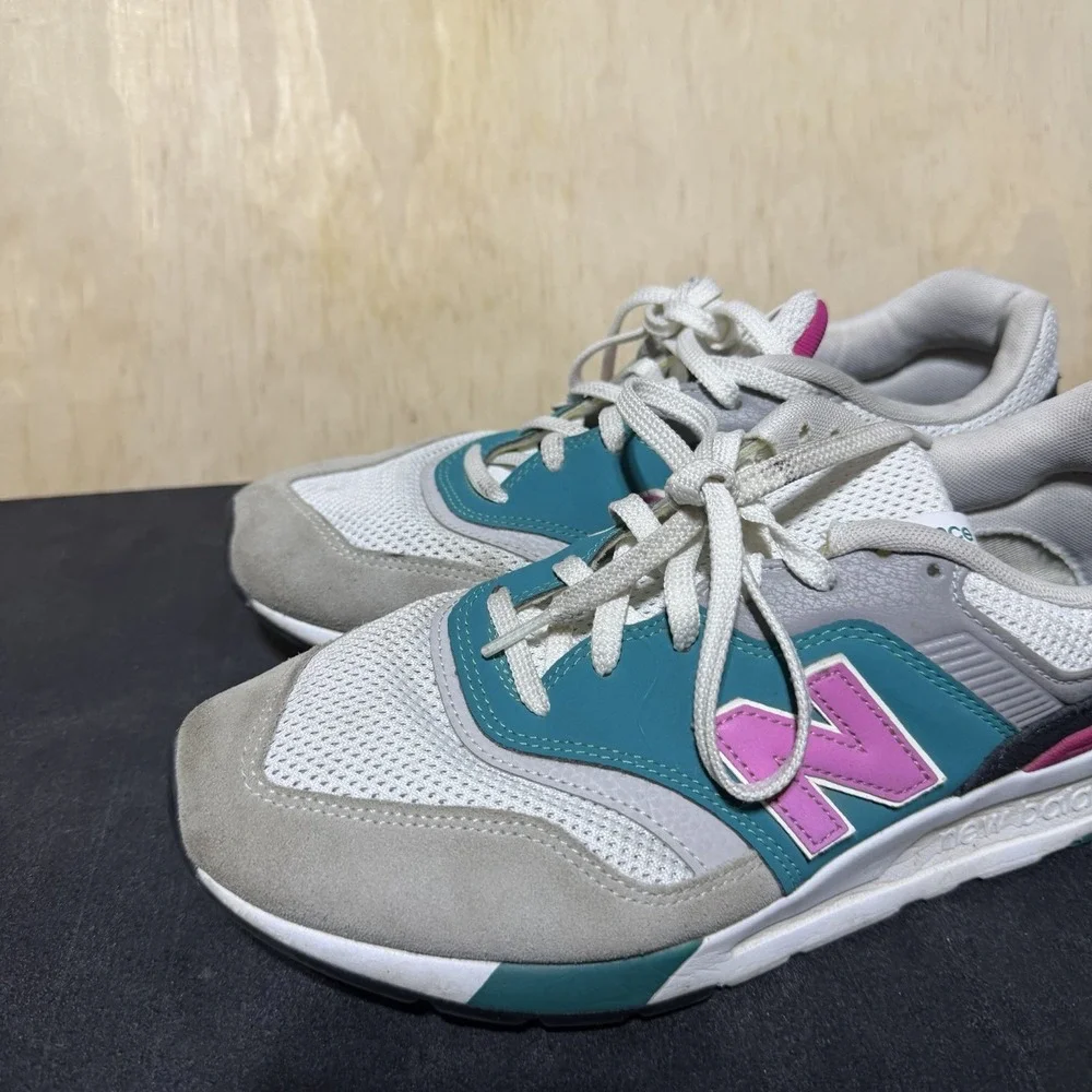 New Balance 997H Men's 8.5 Gray Teal Pink Sneakers M997HZH Retro Running